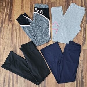 Girls Athletic Pants, Set Of 4